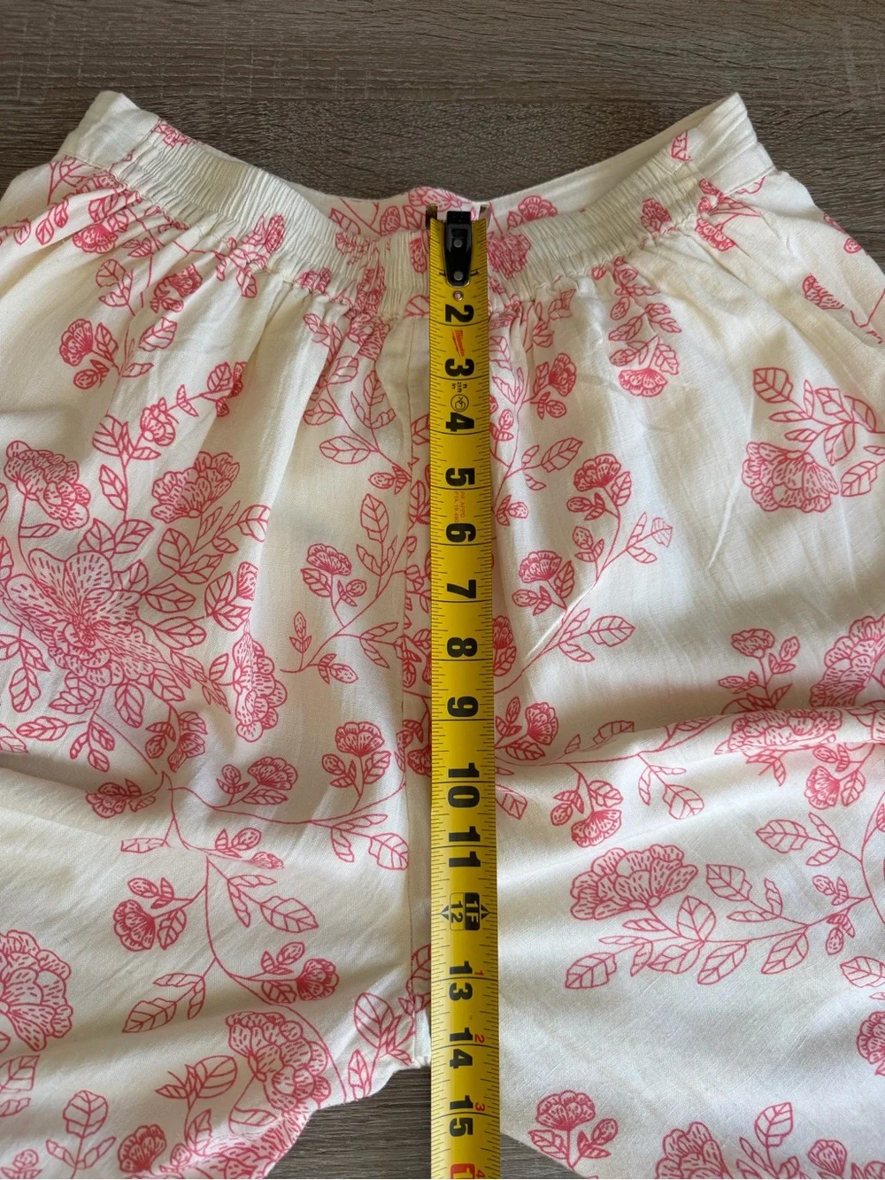 Max Linen Blend Wide Leg Straight Fit Floral Print Palazzos Casual Pants XL